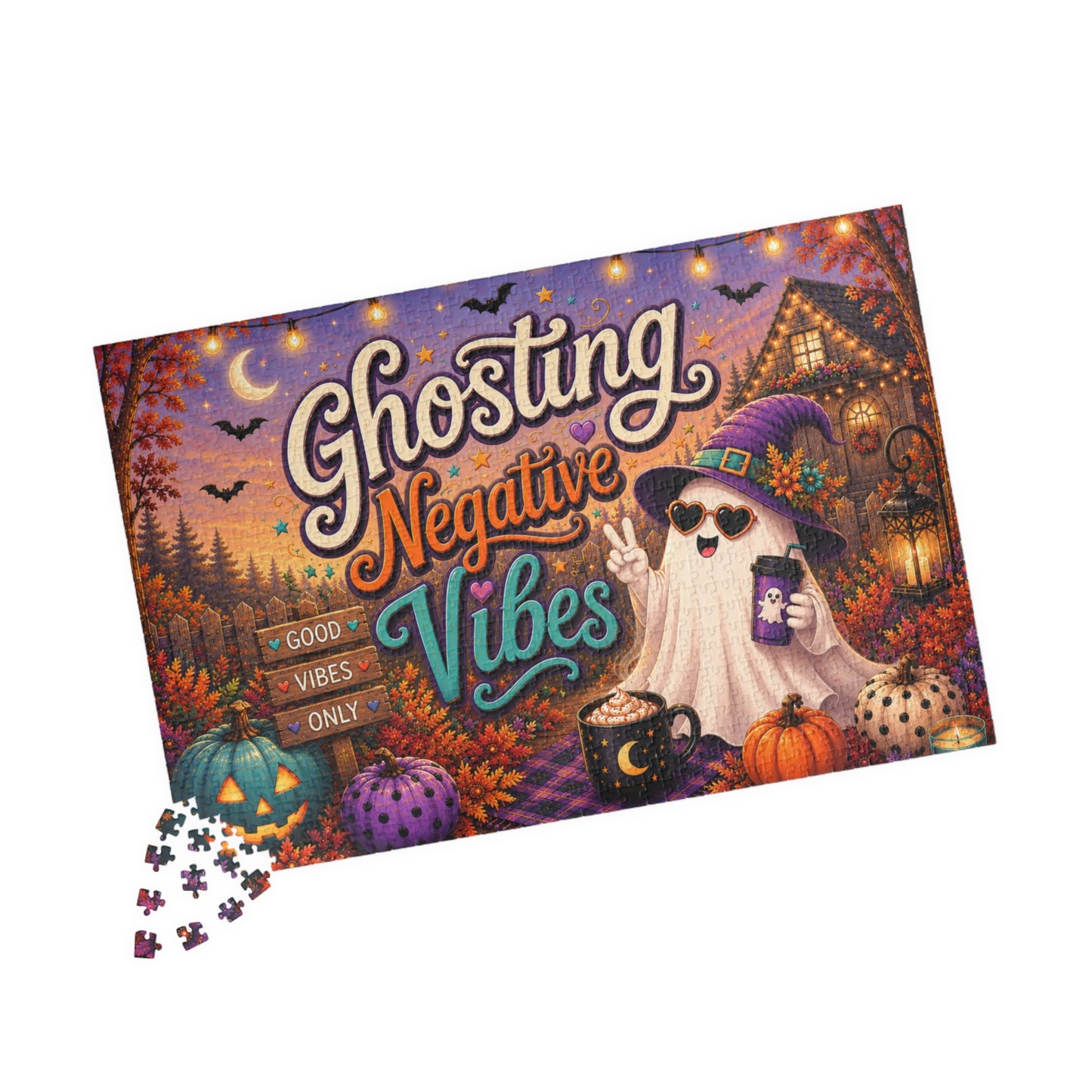 Ghosting Negative Vibes Halloween Puzzle