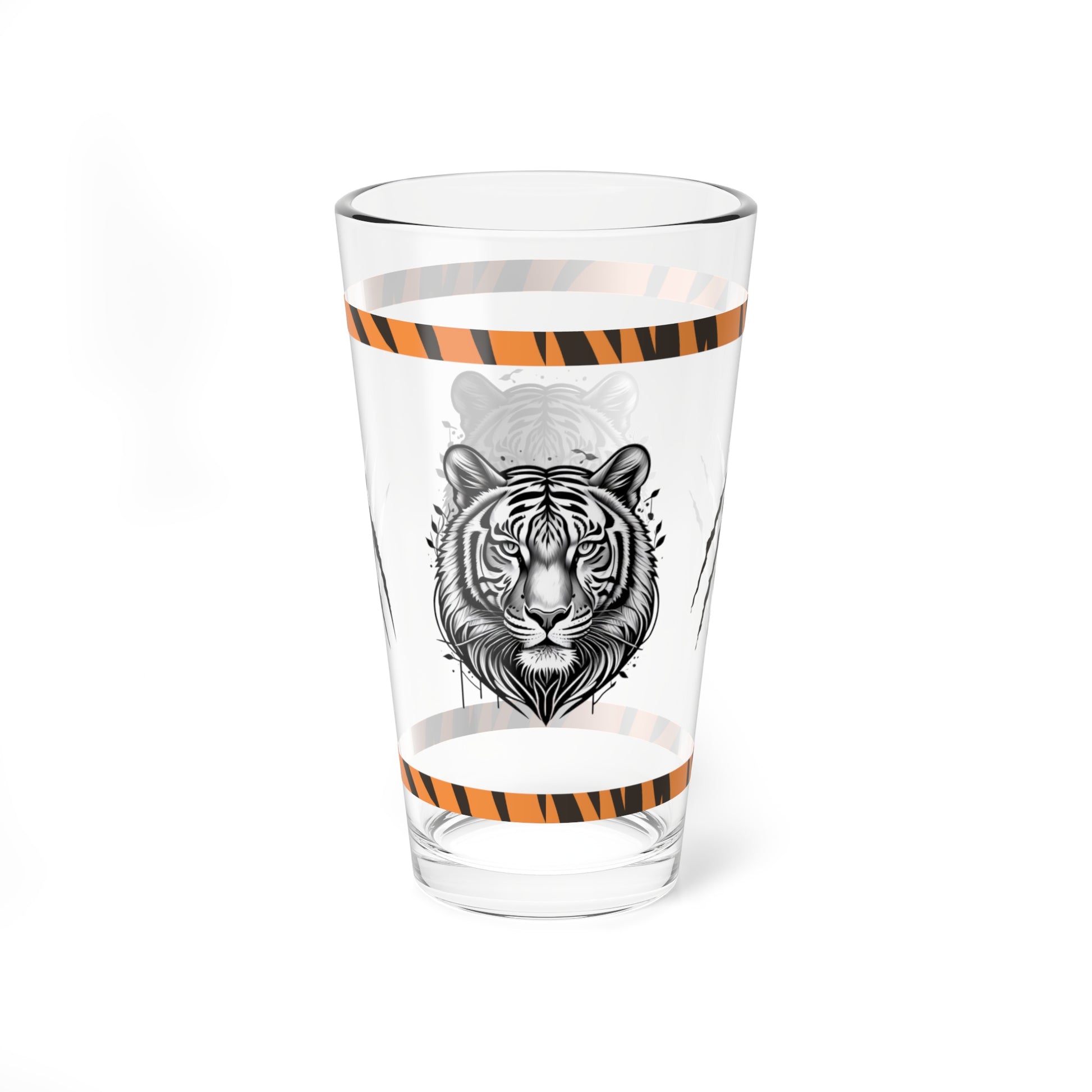 Courageous Roar 16oz Tiger Pint Glass - Inspiring Strength, Courage, and Empowerment