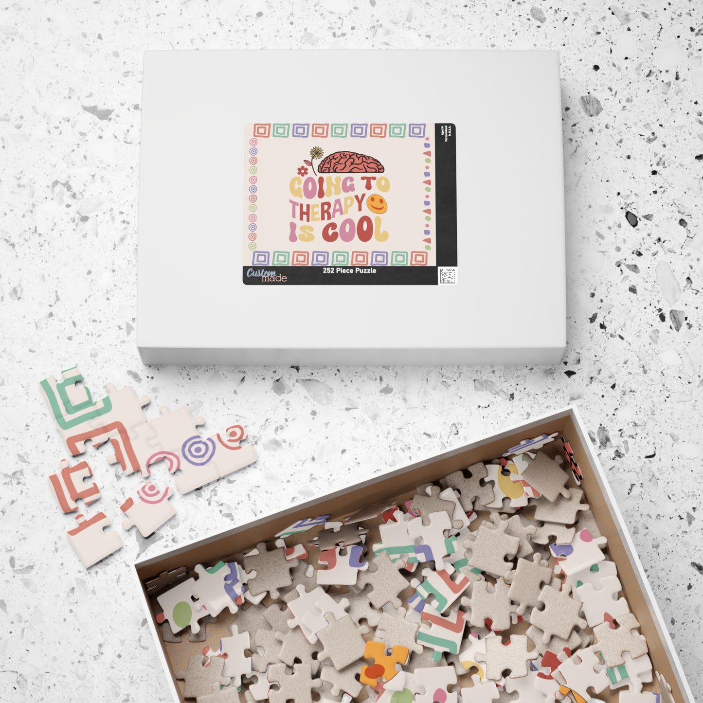 Going to Therapy Is Cool - Affirmation Puzzle Gift for Survivors and Puzzle Lovers