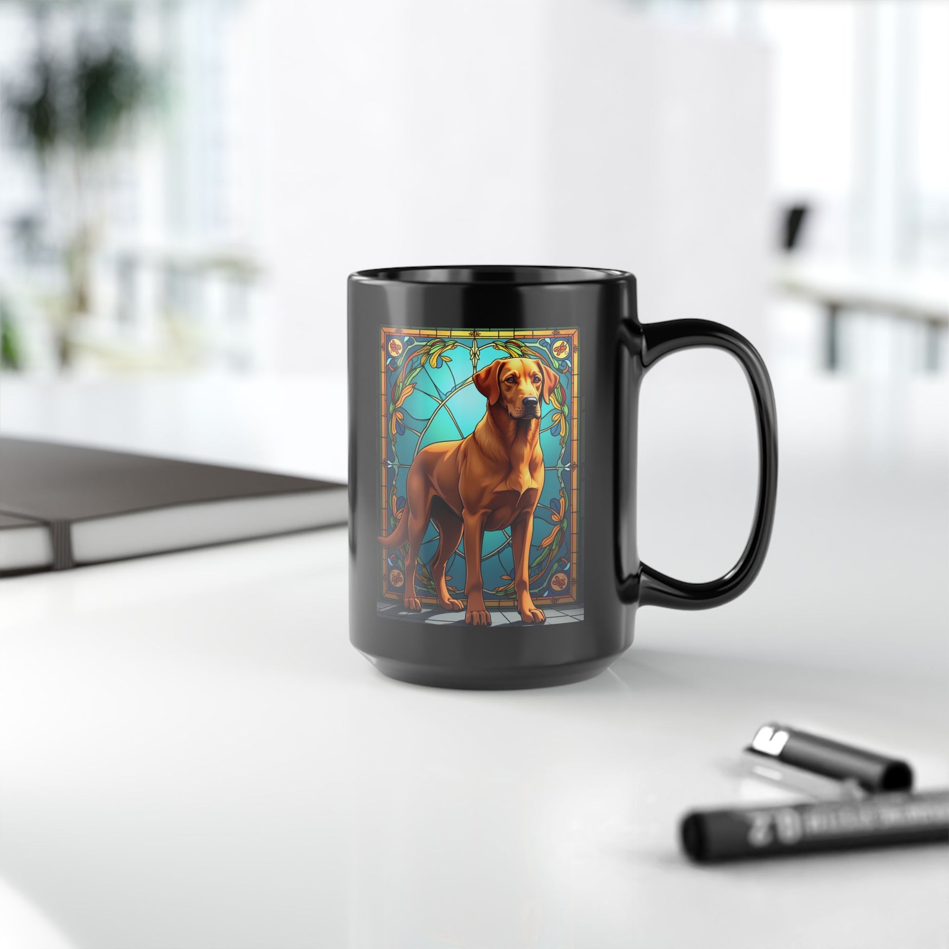 Labrador Retriever Fox Red personalized mug, custom dog coffee cup gift for Lab lovers