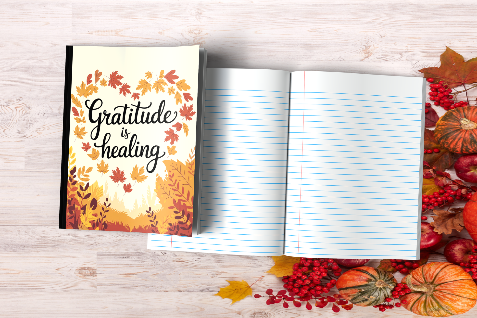 Gratitude Is Healing Composition Notebook