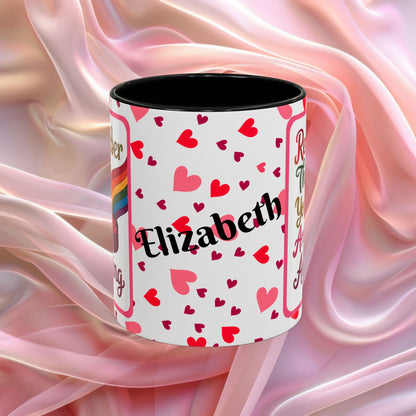 Remember That You Are Amazing Valentines mug featuring confidence boosting message, Valentine coffee cup