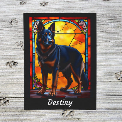 German Shepherd Black & Red Coat Blanket, Personalized Dog Lover Throw, Gift for Humans