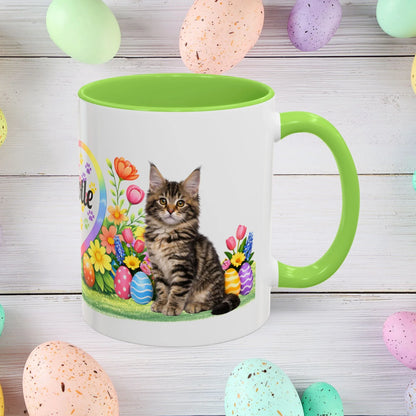 Shop our maine coon kitten easter mug featuring the 11oz style option from MySisterIsASurvivor.