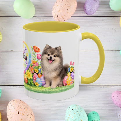 Shop our pomeranian wolf sable puppy easter mug featuring the 15oz style option from MySisterIsASurvivor.