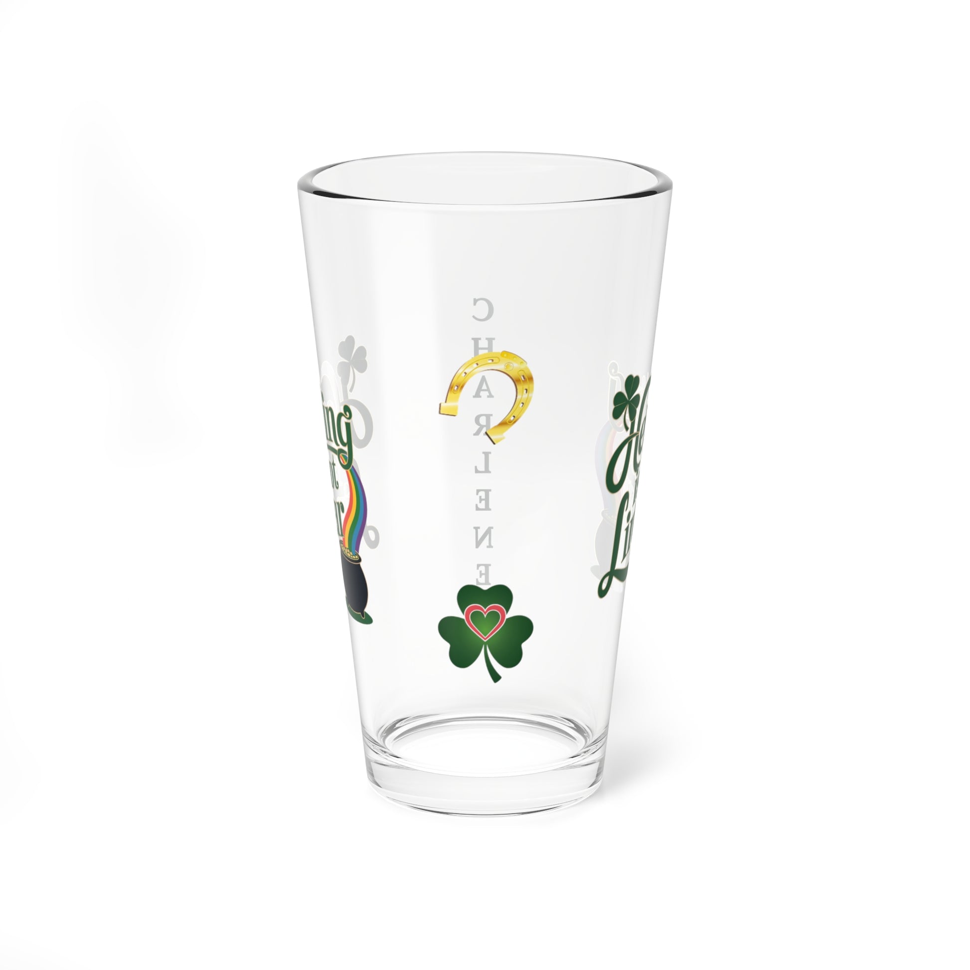 Healing Is Not Linear: Personalized St. Patrick's Day Pint Glass - Customizable Name for Happiness and Positivity