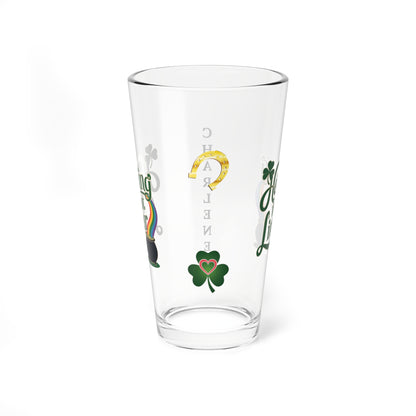 Healing Is Not Linear: Personalized St. Patrick's Day Pint Glass - Customizable Name for Happiness and Positivity