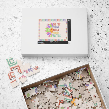 End the Stigma - Mental Health Matters Affirmation Puzzle Gift for Survivors and Puzzle Lovers