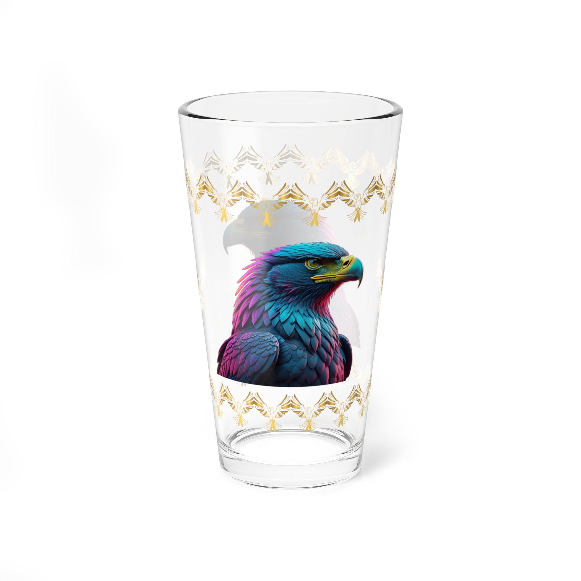 Eagle's Fortitude 16oz Eagle Pint Glass - Symbol of Strength, Resilience, and Mental Health Awareness