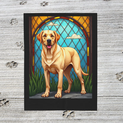 Labrador Retriever Yellow Coat Blanket, Velveteen Plush Custom Dog Lover Throw, Gift for Pet Owners