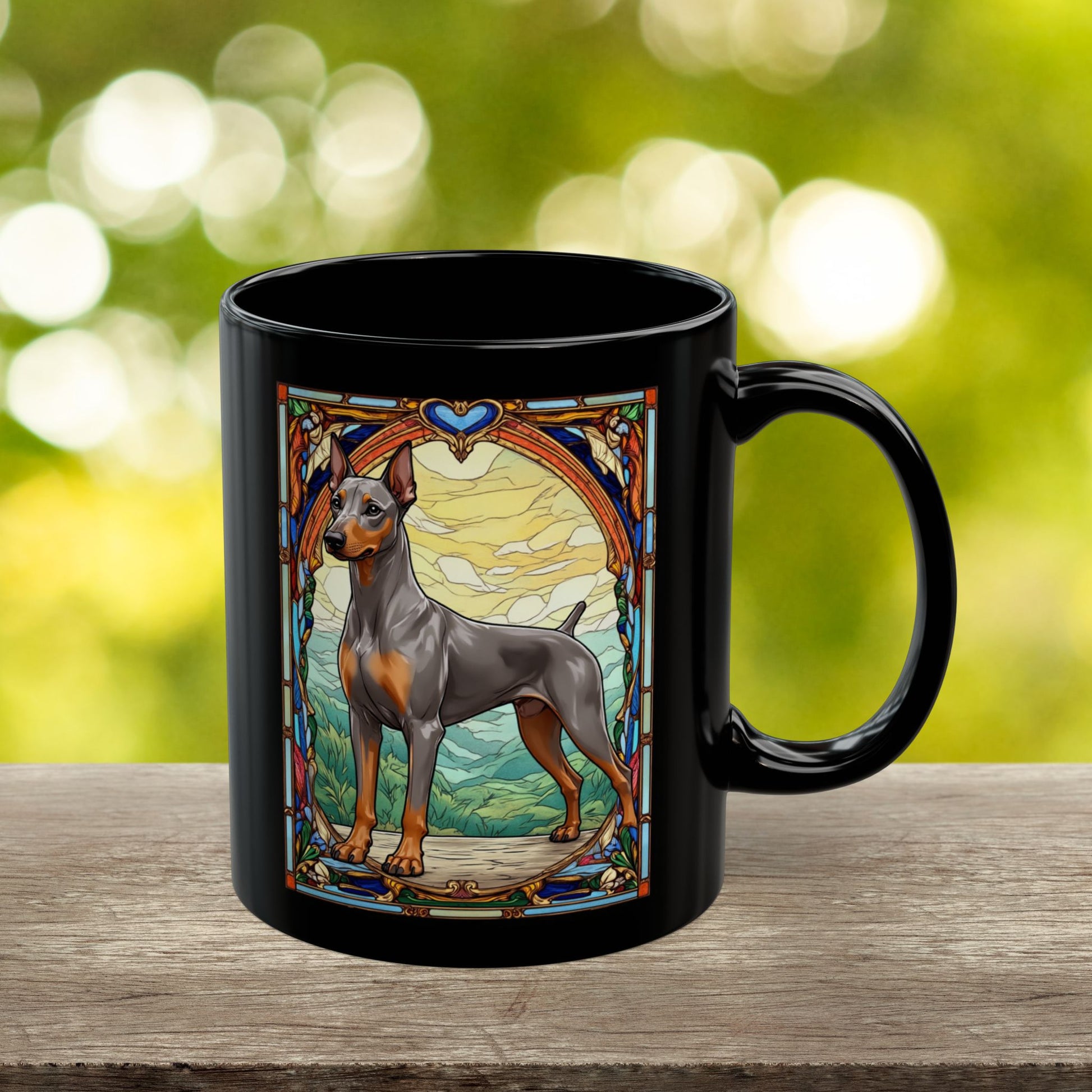 Fawn Isabella rust Doberman personalized mug gift