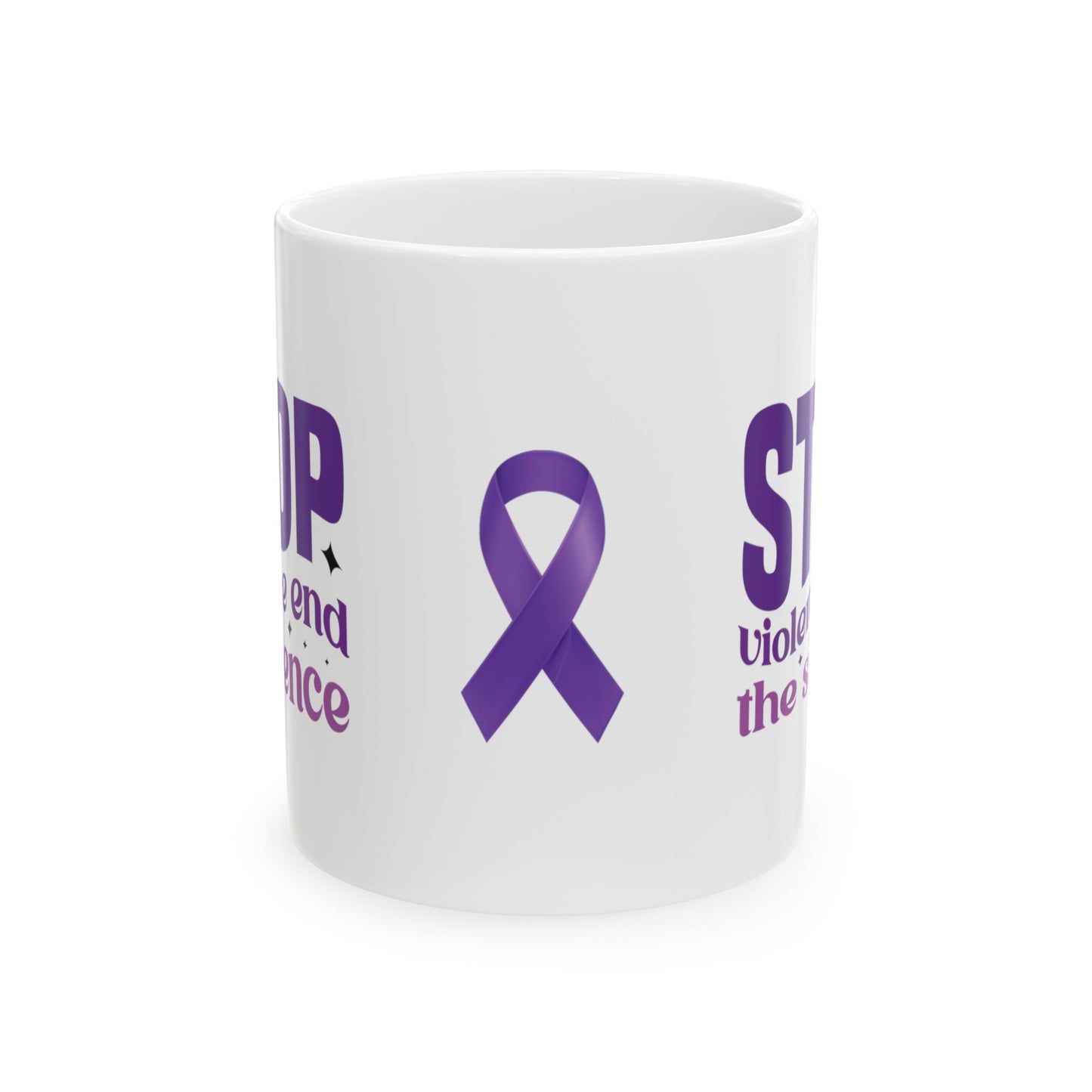 Stop Violence End The Silence Ceramic Mug, (11oz, 15oz)