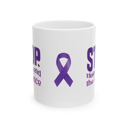 Stop Violence End The Silence Ceramic Mug, (11oz, 15oz)