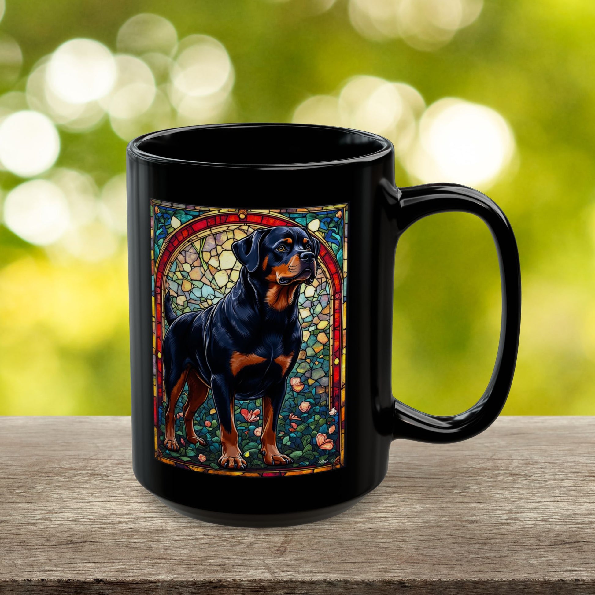Rottweiler (Black & Mahogany) Personalized Mug, Pet Lover Mug, Dog Coffee Mug, Custom Name Mug, Dog Lover Gift, Dog-Themed Mug, Rottie Mug