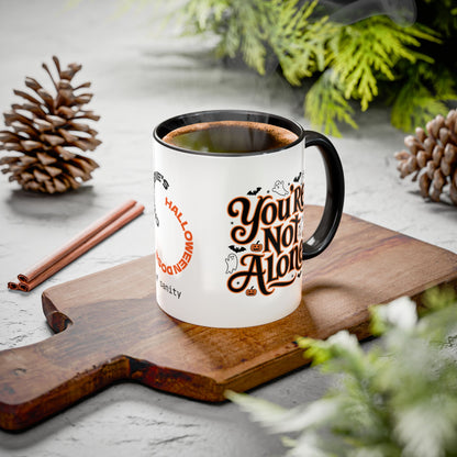 You're Not Alone - Personalized Halloween Mug for Mental Health Support & Survivor Gifts