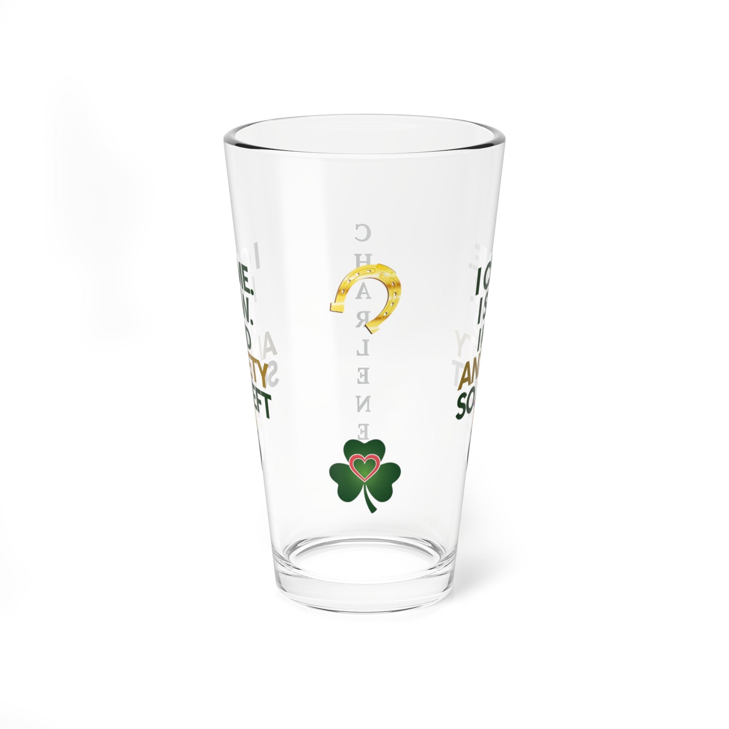 I Came. I Saw. I Had Anxiety So I Left: Personalized St. Patrick's Day Pint Glass - Customizable Name for Happiness and Positivity