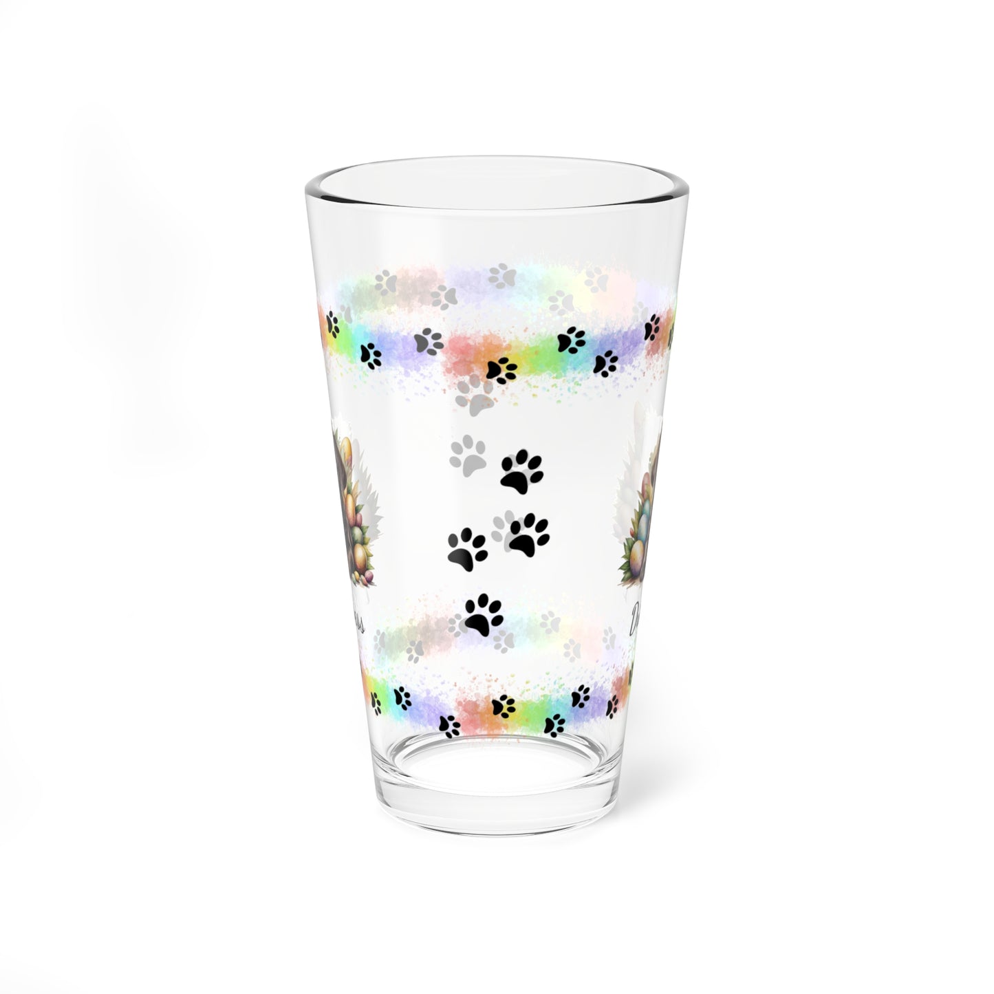 Chocolate Labrador Personalized Easter Puppy 16oz Pint Glass - Custom Dog Design, Mental Health Gift, Easter Décor, and Festive Celebrations