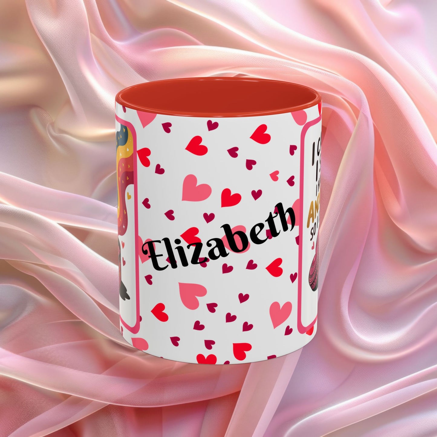 I Came I Saw Valentines mug with bold motivational message, empowering Valentine coffee cup design