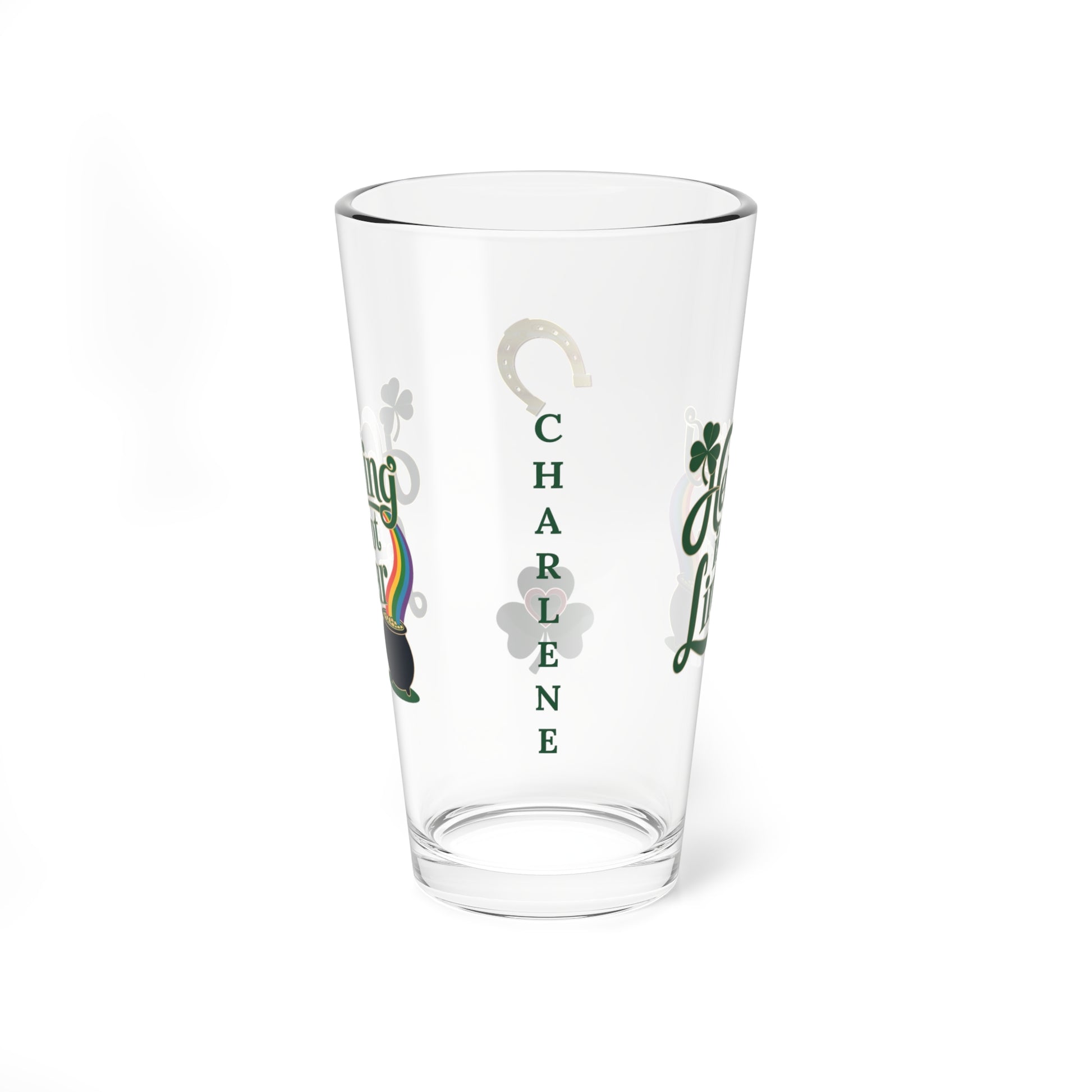 Healing Is Not Linear: Personalized St. Patrick's Day Pint Glass - Customizable Name for Happiness and Positivity