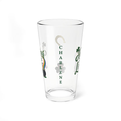 Healing Is Not Linear: Personalized St. Patrick's Day Pint Glass - Customizable Name for Happiness and Positivity
