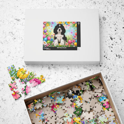 American Cocker Spaniel (Black & White) Easter Puppy Puzzle