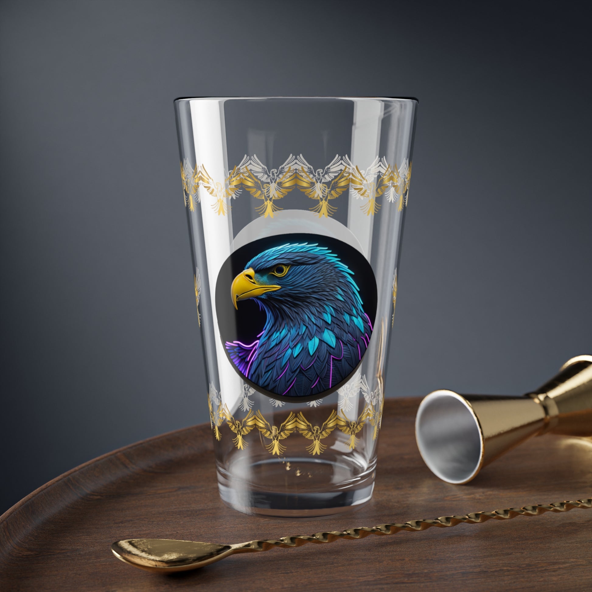 Eagle Vision Triumph 16oz Eagle Pint Glass - Symbol of Strength, Resilience, and Mental Health Awareness
