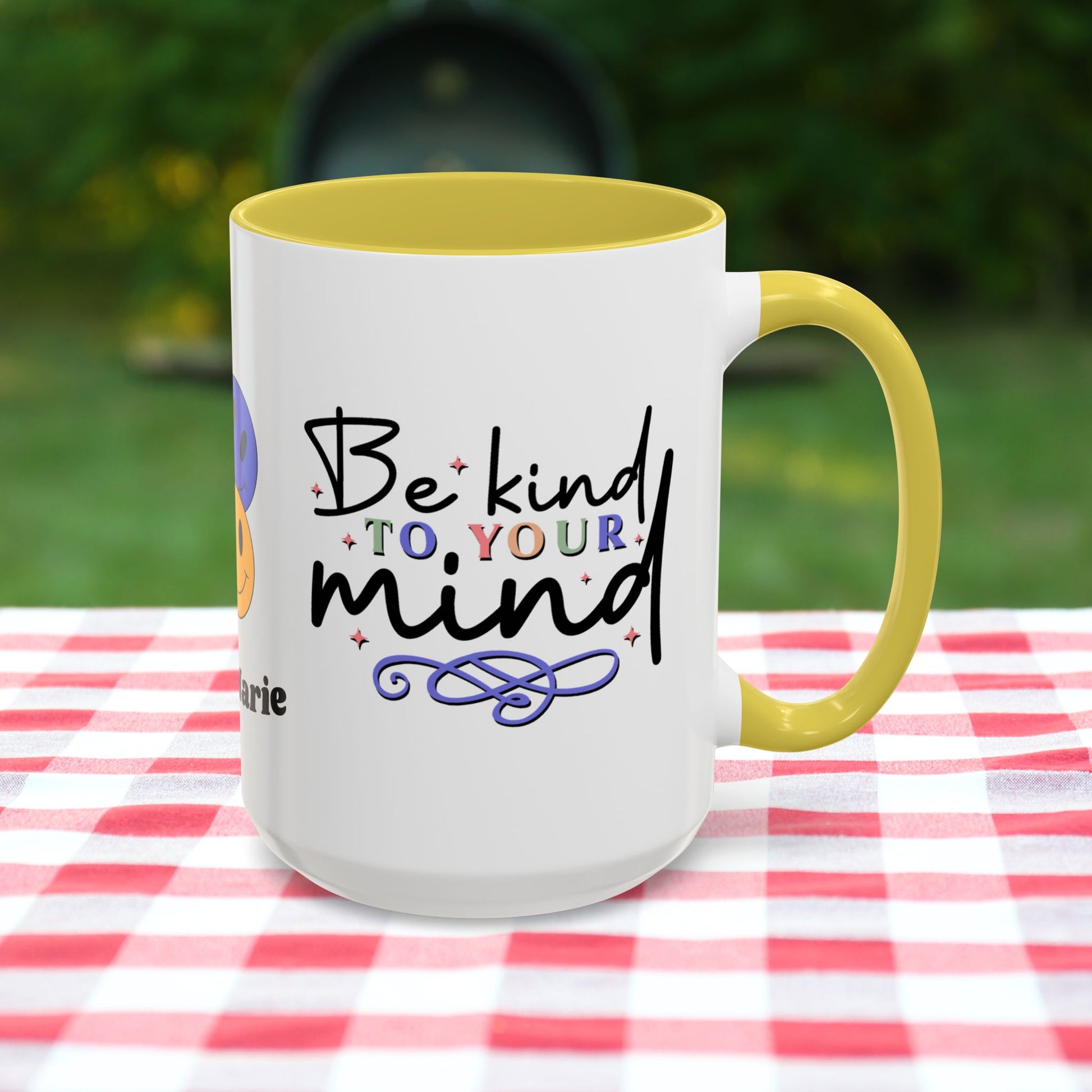 Be Kind to Your Mind - Custom Retro Uplifting Mug for Mental Health Support & Emotional Well-Being