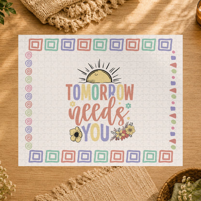 Tomorrow Needs You - Affirmation Puzzle Gift for Survivors and Puzzle Lovers