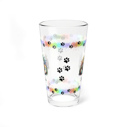 Shih Tzu (Silver & White) Personalized Easter Puppy 16oz Pint Glass - Custom Dog Design, Mental Health Gift, Easter Décor, and Festive Celebrations