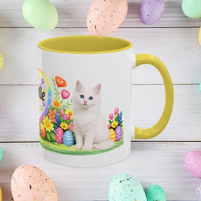 Shop our turkish angora kitten easter mug featuring the 15oz style option from MySisterIsASurvivor.