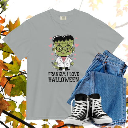 Frankly, I Love Halloween Comfort Colors Heavyweight Halloween T-shirt