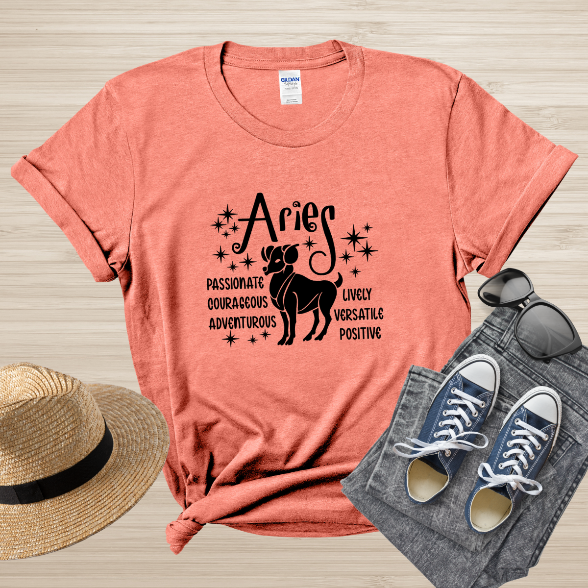 Aries Zodiac T-Shirt, Astrology Shirt for Aries, Horoscope Gift, Aries Birthday, Aries Season Gift, Perfect Aries Gift, Aries Zodiac Tee