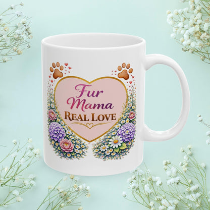 Shop our premium fur mama real love fur mom mug from MySisterIsASurvivor.