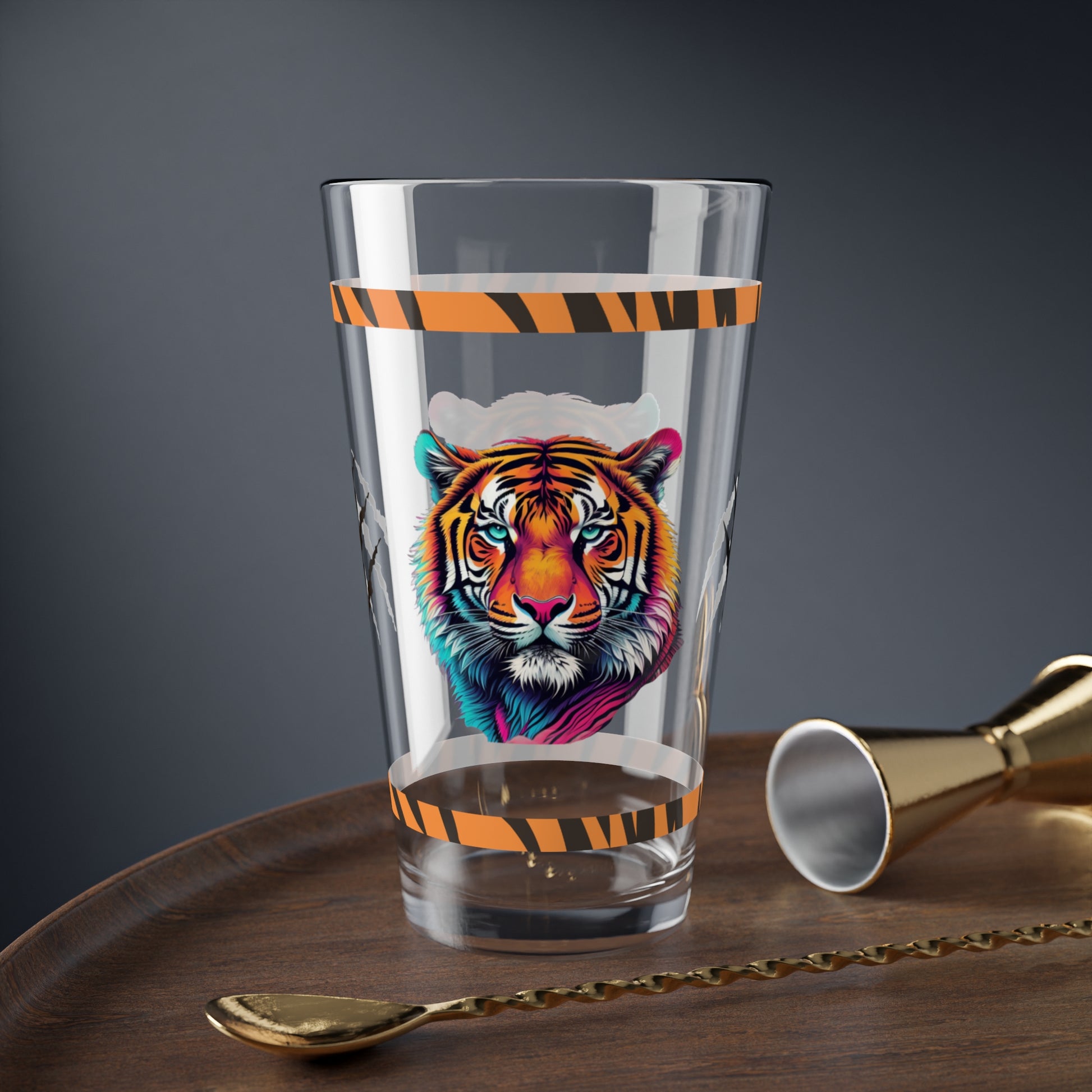 Roar to Renewal 16oz Tiger Pint Glass - Inspiring Strength, Courage, and Empowerment