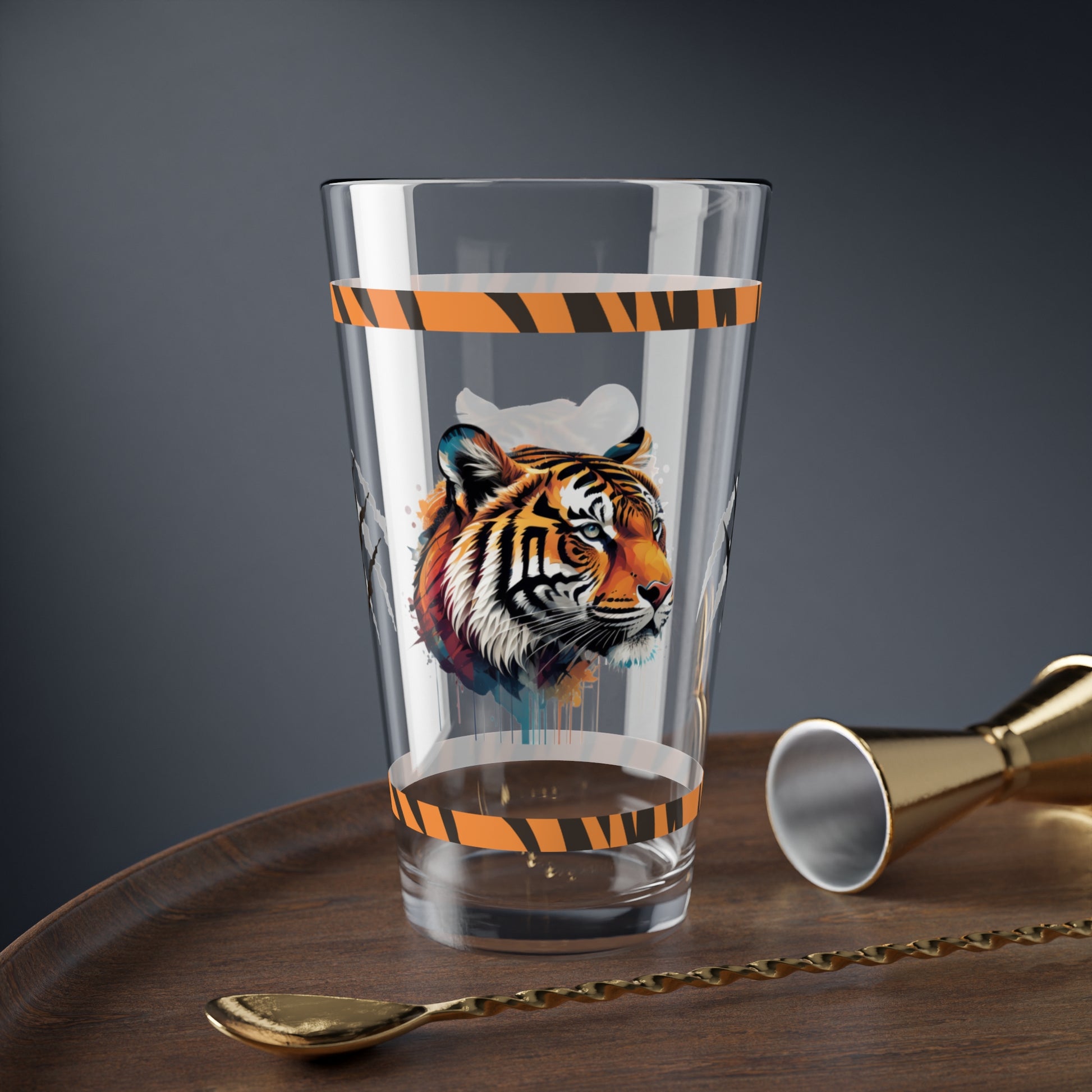 The Tiger Within 16oz Tiger Pint Glass - Inspiring Strength, Courage, and Empowerment