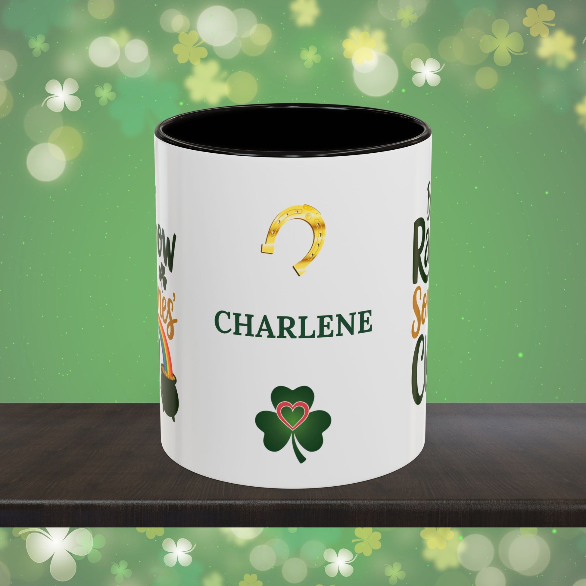 Be The Rainbow In Someones Cloud: Personalized St. Patrick's Day Mug - Add Your Name & Celebrate Strength and Positivity