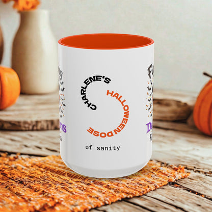 Fighting Demons But Still Fabulous - Personalized Halloween Mug for Anxiety Warriors & Witch Lovers