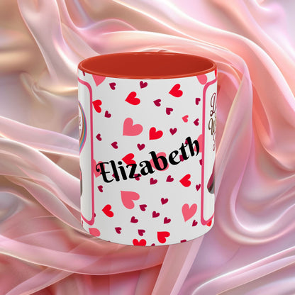 Dont Worry Be Happy Valentines mug with positive affirmation, cheerful Valentine coffee cup for daily encouragement