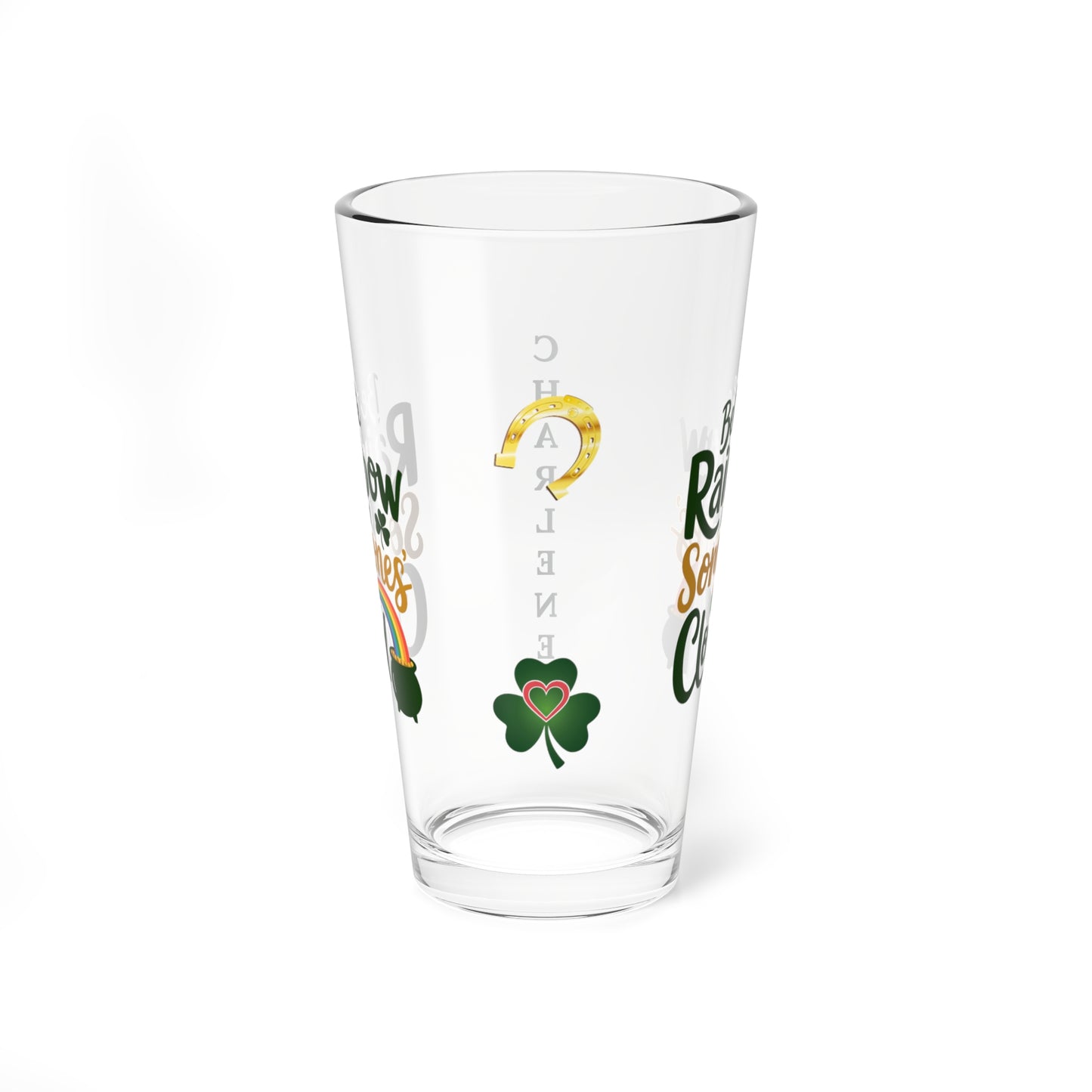 Be The Rainbow In Someones Cloud: Personalized St. Patrick's Day Pint Glass - Customizable Name for Happiness and Positivity