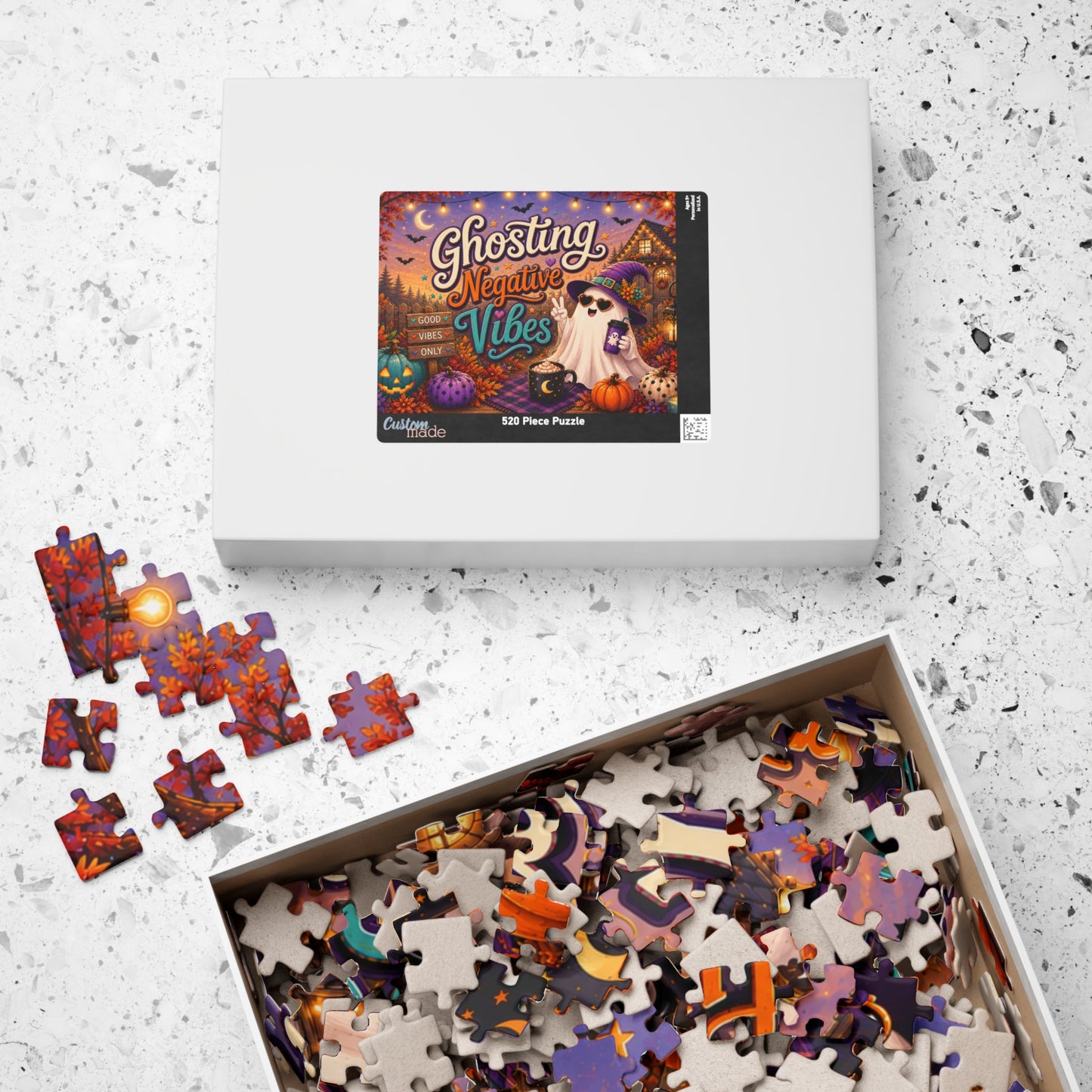 Ghosting Negative Vibes Halloween Puzzle