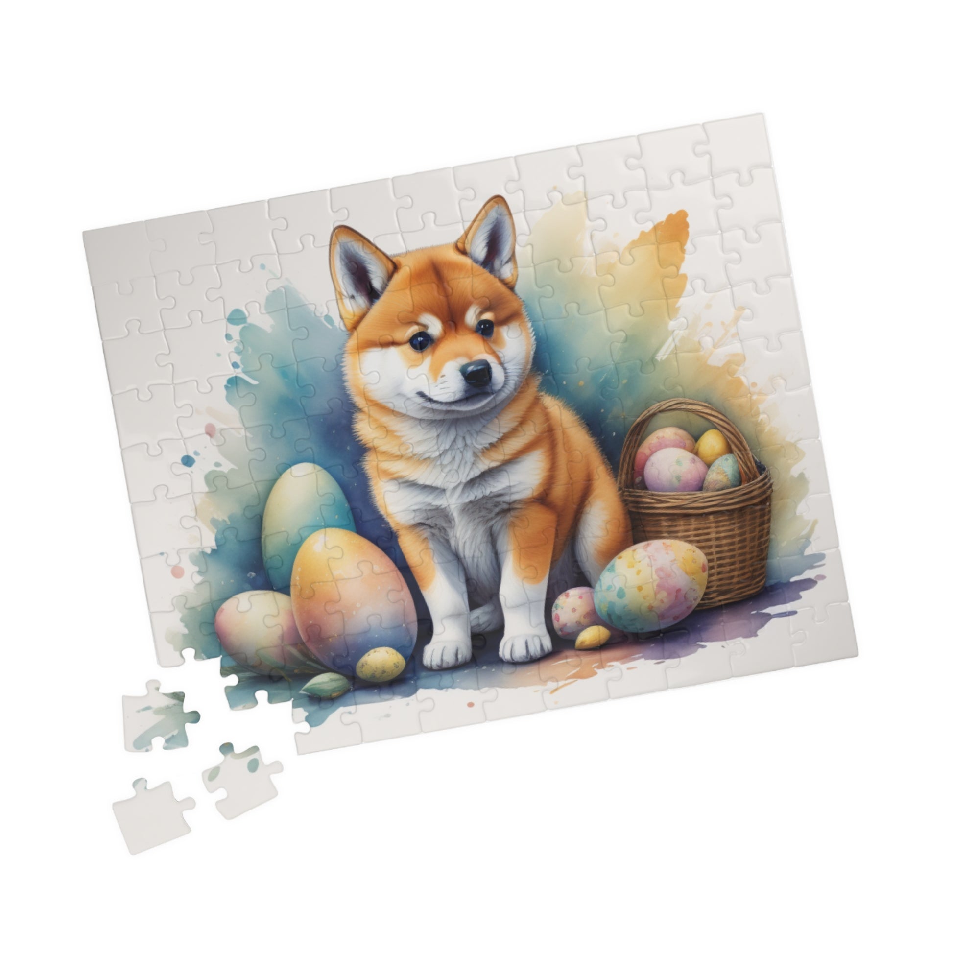 Shiba Inu Easter Puppy Puzzle - Dog Lovers, Mental Health Benefits, Holiday Fun, Mindfulness, Stress Relief, Festive Gift