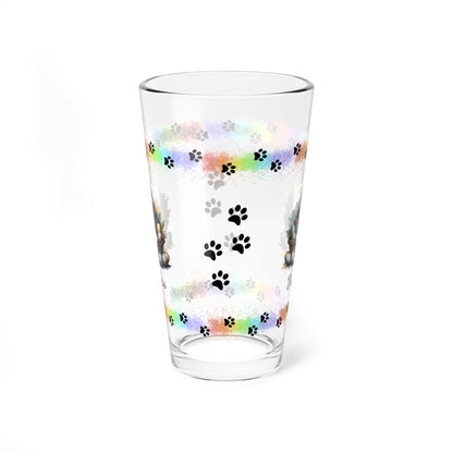 Shih Tzu (Tricolor) Personalized Easter Puppy 16oz Pint Glass - Custom Dog Design, Mental Health Gift, Easter Décor, and Festive Celebrations