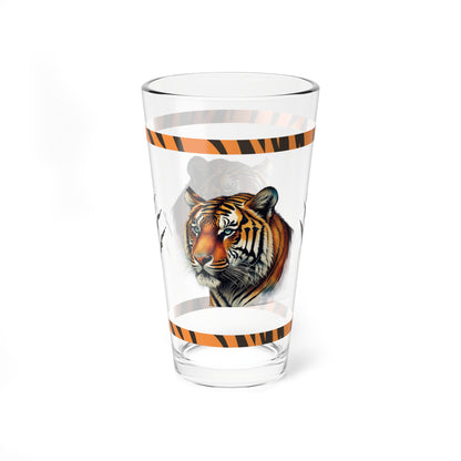 Thrive with the Mental Tiger 16oz Tiger Pint Glass - Inspiring Strength, Courage, and Empowerment