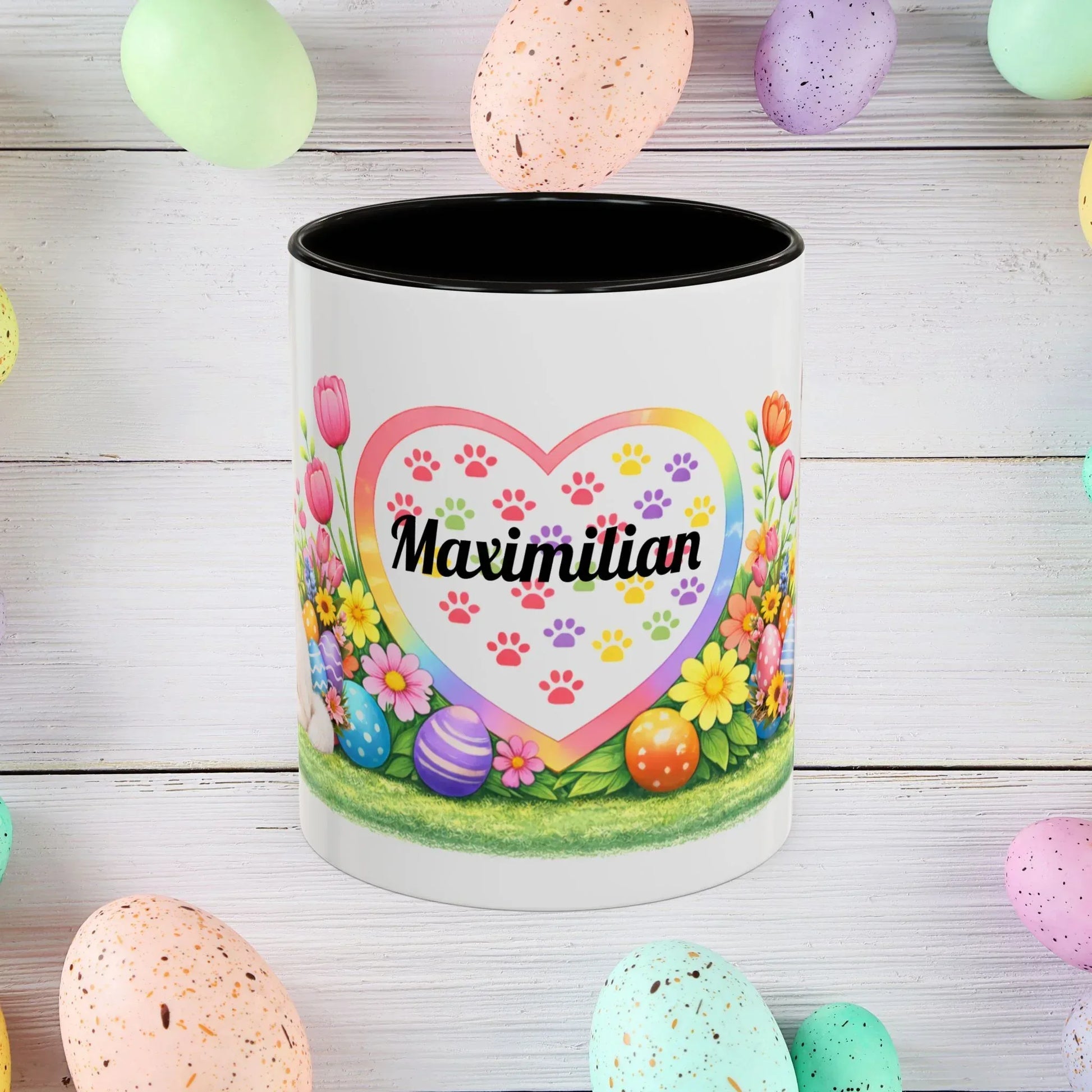 Shop our premium akita white puppy easter mug from MySisterIsASurvivor.