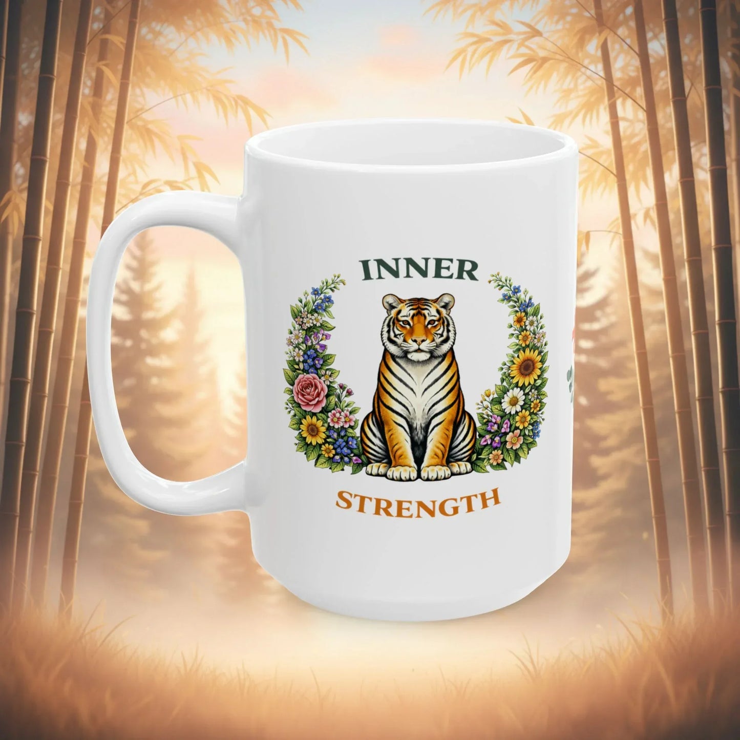 Shop our premium inner strength tiger mug from MySisterIsASurvivor.