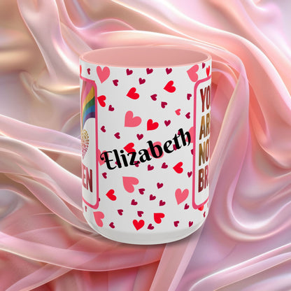 You Are Not Broken Valentines mug with healing message, supportive Valentine coffee cup