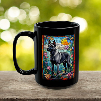 Gray Belgian Malinois custom name mug for pet parents
