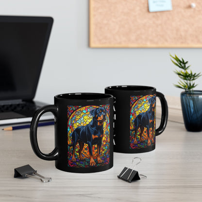 Rottweiler (Black & Rust) Personalized Mug, Pet Lover Mug, Dog Coffee Mug, Custom Name Mug, Dog Lover Gift, Dog-Themed Mug, Rottie Mug