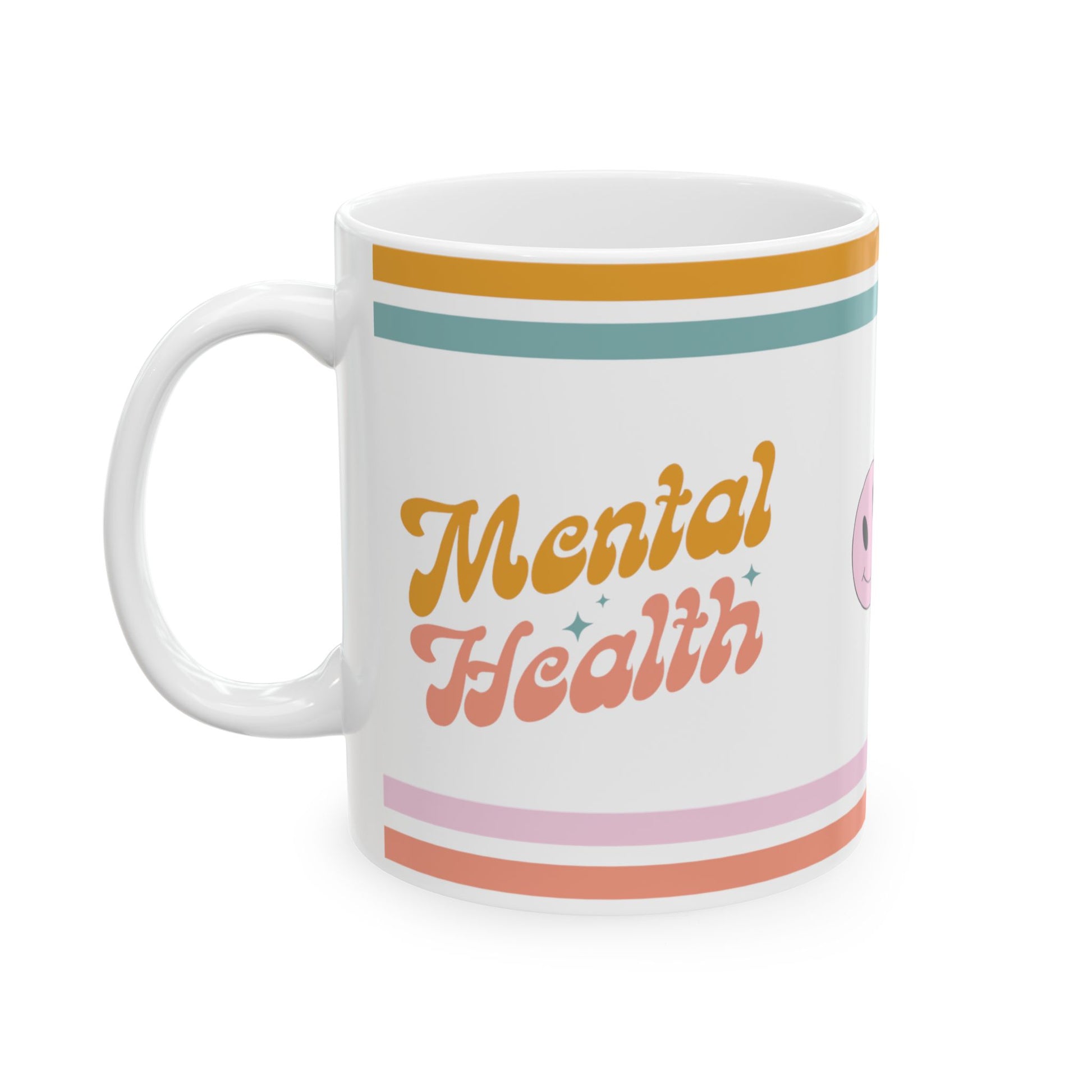 Mental Health Retro Ceramic Mug, (11oz, 15oz)