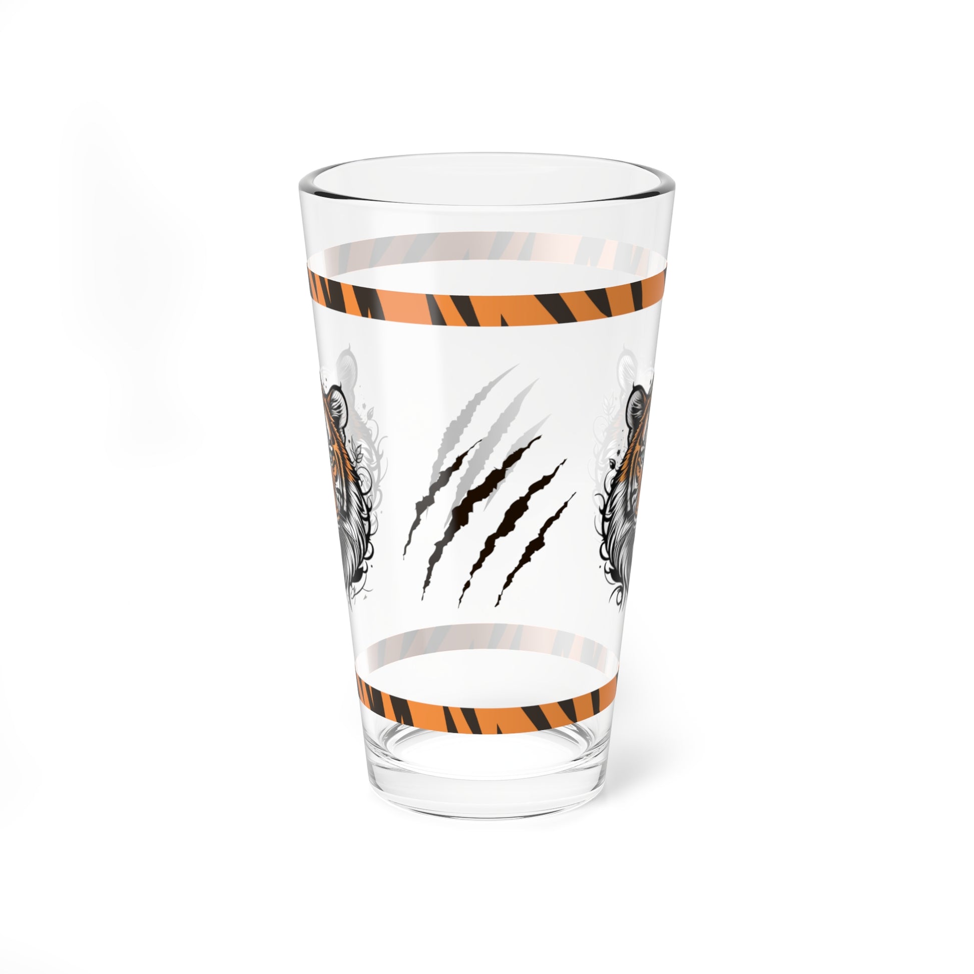 Tiger Spirit 16oz Tiger Pint Glass - Inspiring Strength, Courage, and Empowerment